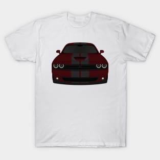 Challenger Dark-Red + Stripes T-Shirt